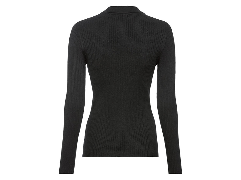 Gehe zu Vollbildansicht: esmara® Damen Rippstrick-Pullover, mit Polokragen und Reißverschluss - Bild 11