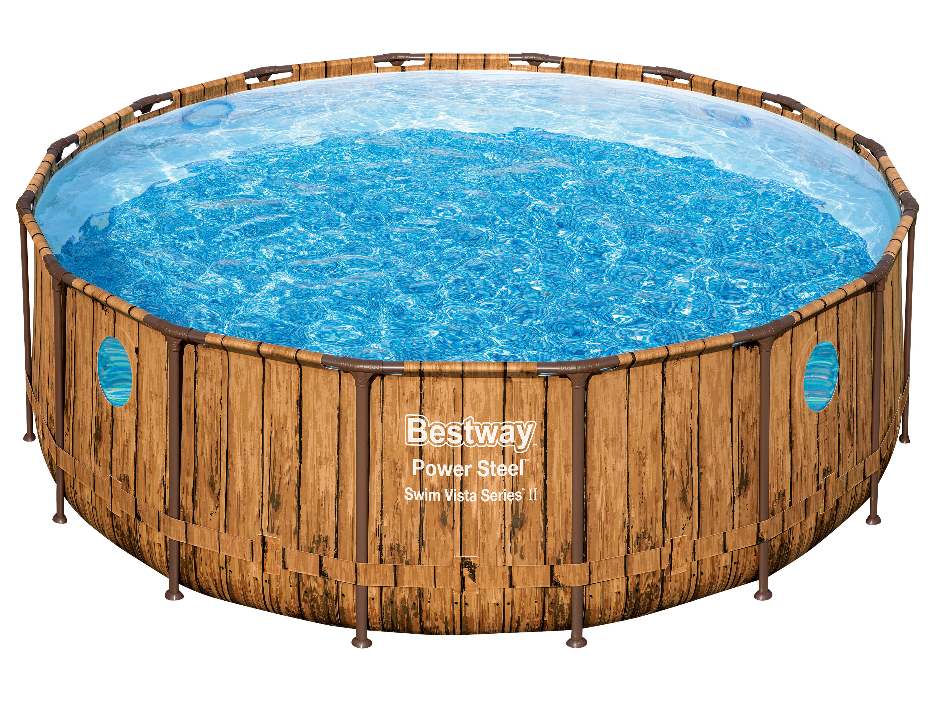 Bestway Power Steel™ Swim Vista Series™ Frame Pool Komplett-Set mit Filterpumpe Ø 488 x 122 cm