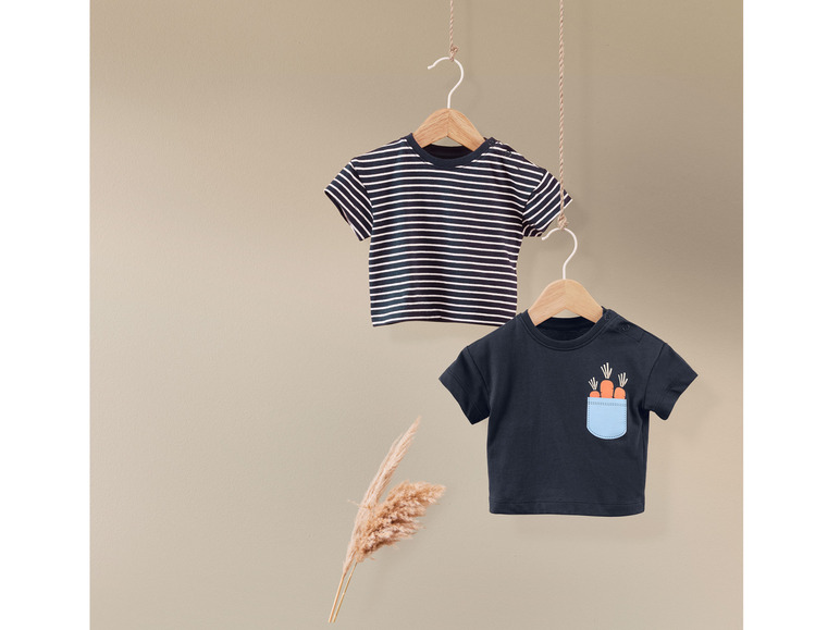 Gehe zu Vollbildansicht: lupilu® Baby T-Shirts, 2 Stück, aus reiner Bio-Baumwolle - Bild 3