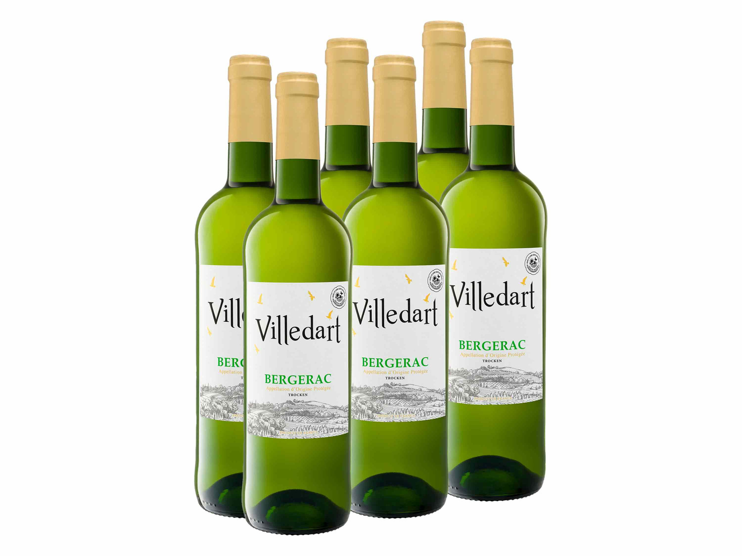 6 x 0,75-l-Flasche Weinpaket Villedart AOP tr… Bergerac