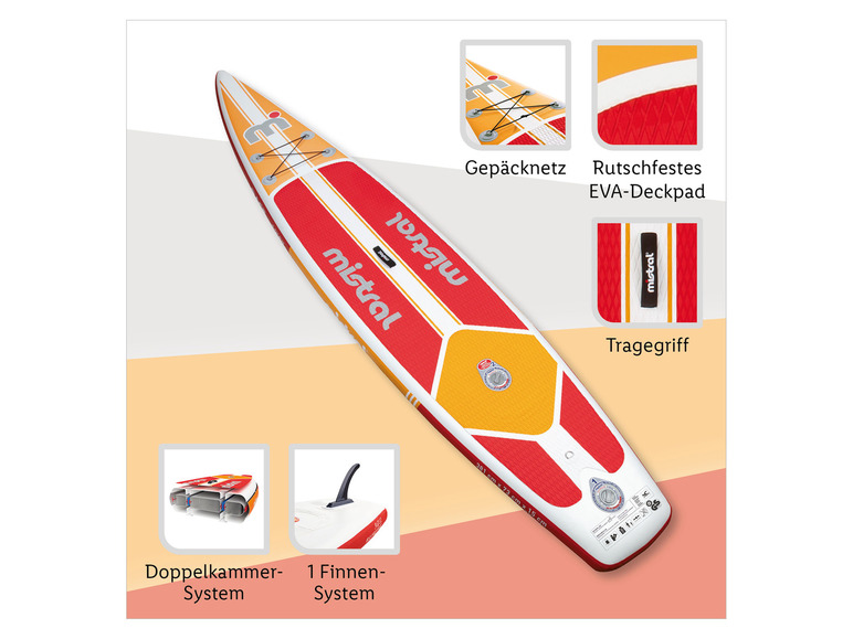 Gehe zu Vollbildansicht: Mistral SUP »Race 12'6 Zoll« mit Doppelkammer-System - Bild 3