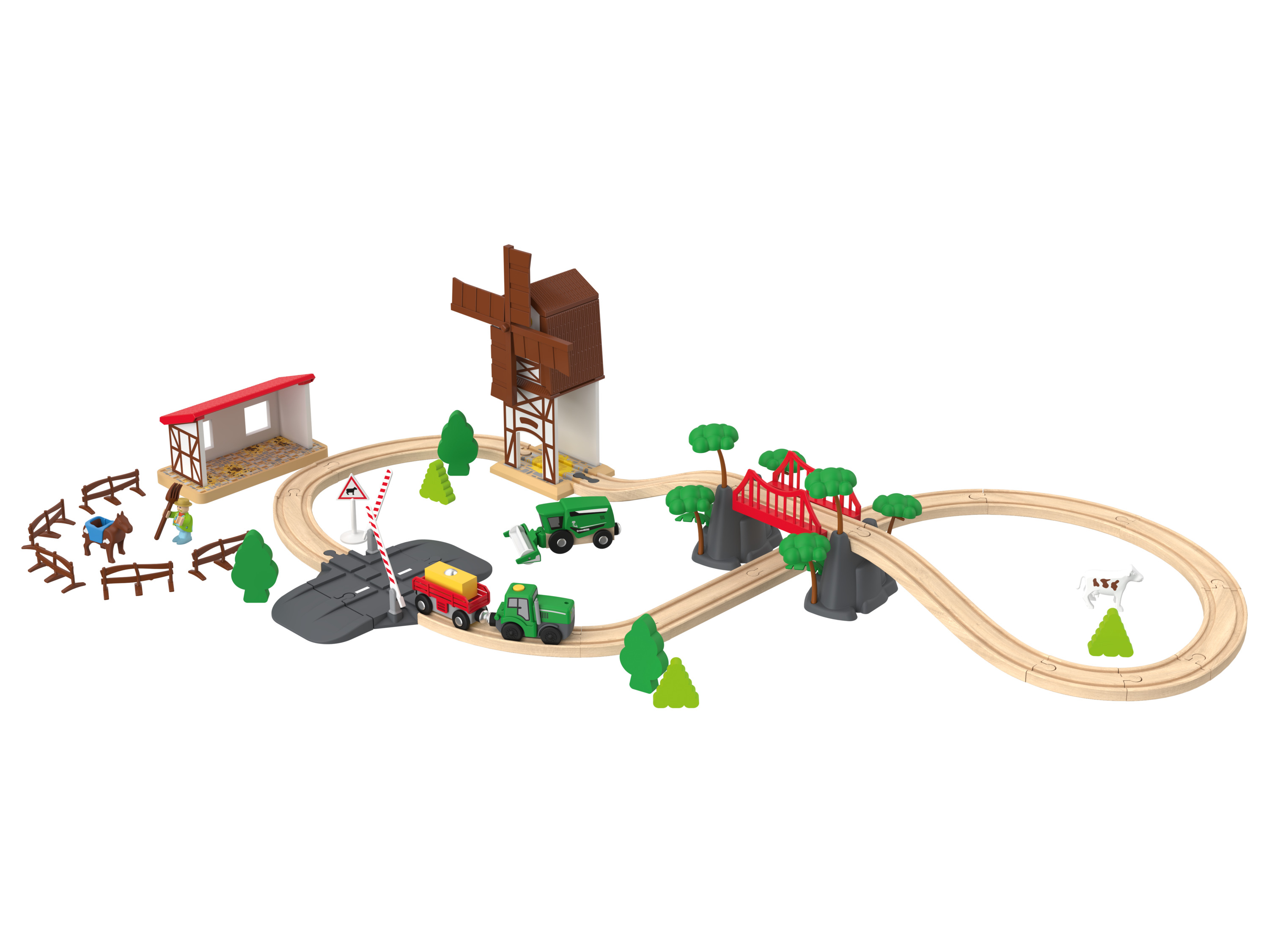 Playtive Holz Eisenbahnset (Bauernhof)