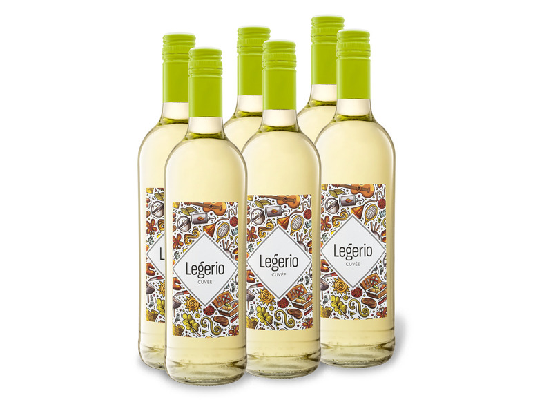 6 x 0,75-l-Flasche Weinpaket Weißwein trocken, Legerio Cuvée Niederösterreich