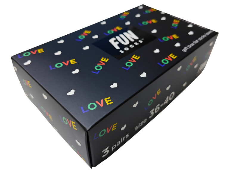 Gehe zu Vollbildansicht: Fun Socks Socken, 3 Paar, mit Geschenkbox - Bild 21