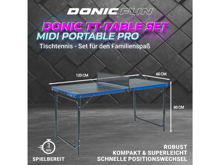 Gehe zu Vollbildansicht: DONIC Tischtennis Set Midi Portable PRO - Bild 5