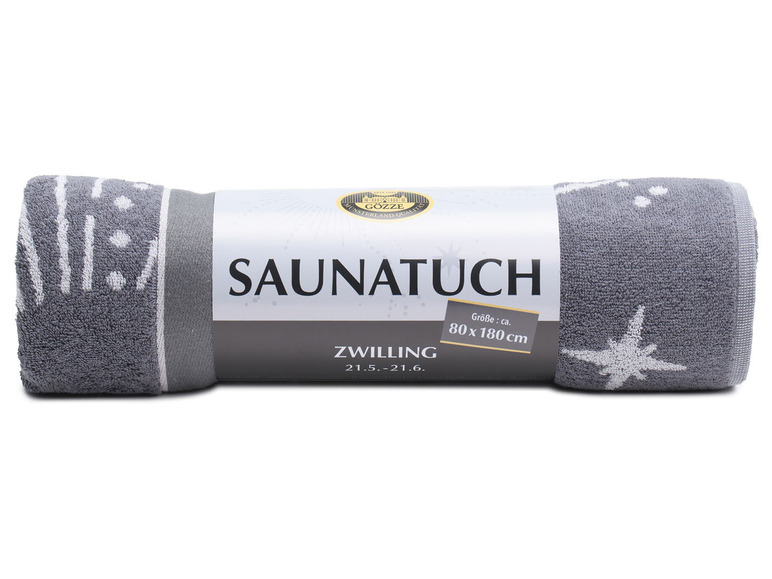 Gehe zu Vollbildansicht: Gözze Saunatuch »Sternzeichen«, reine Baumwolle, 80 x 180 cm - Bild 32