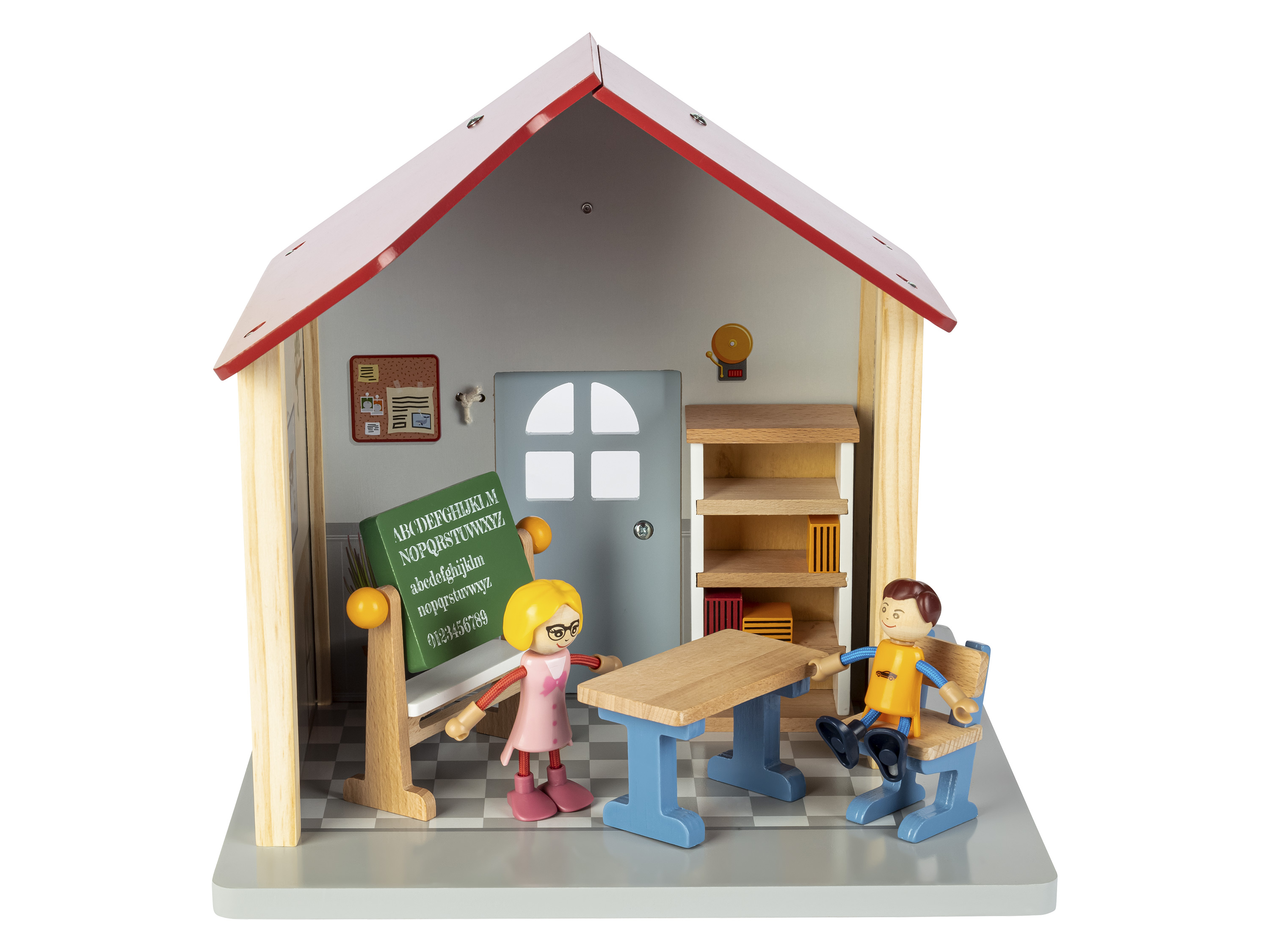 Playtive Holz Puppenhaus Spielsets Räume (Klassenzimmer)