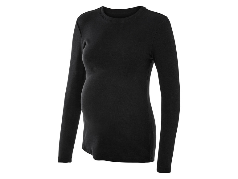 Gehe zu Vollbildansicht: esmara® Damen Umstands-Langarmshirt, in modischer Ripp-Qualität - Bild 13