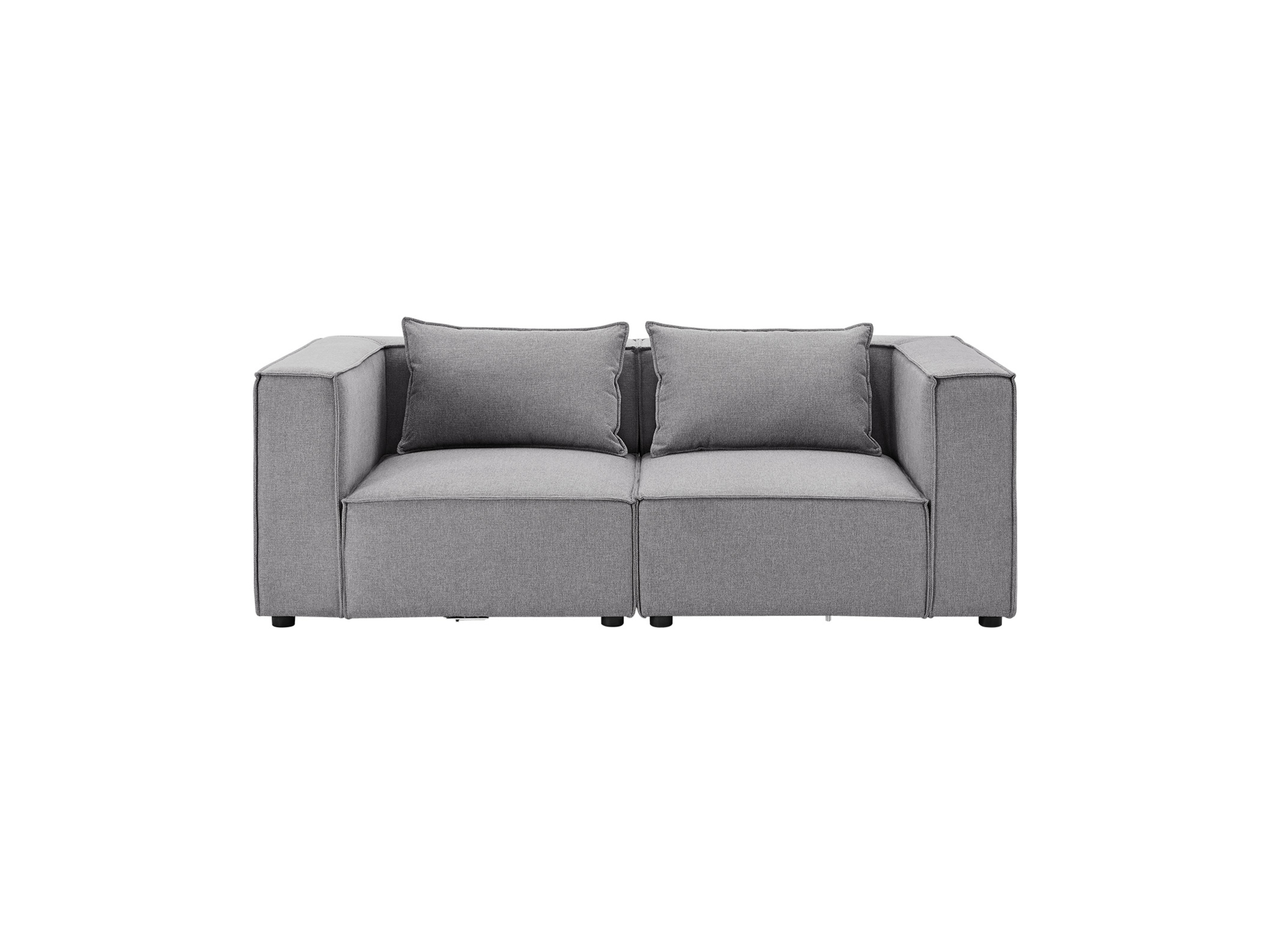 Juskys Modulares Sofa Domas (Stoff, dunkelgrau, S) S