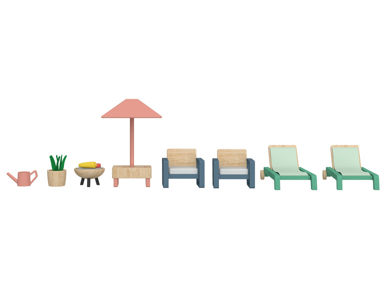 Gehe zu Vollbildansicht: Playtive Puppenhaus-Möbel / Biegepuppen, aus Echtholz und robustem Kunststoff - Bild 12