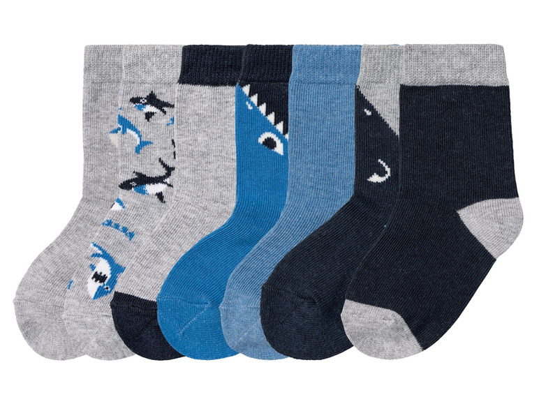 Gehe zu Vollbildansicht: lupilu® Kleinkinder Jungen Socken, 7 Paar, mit Bio-Baumwolle - Bild 2