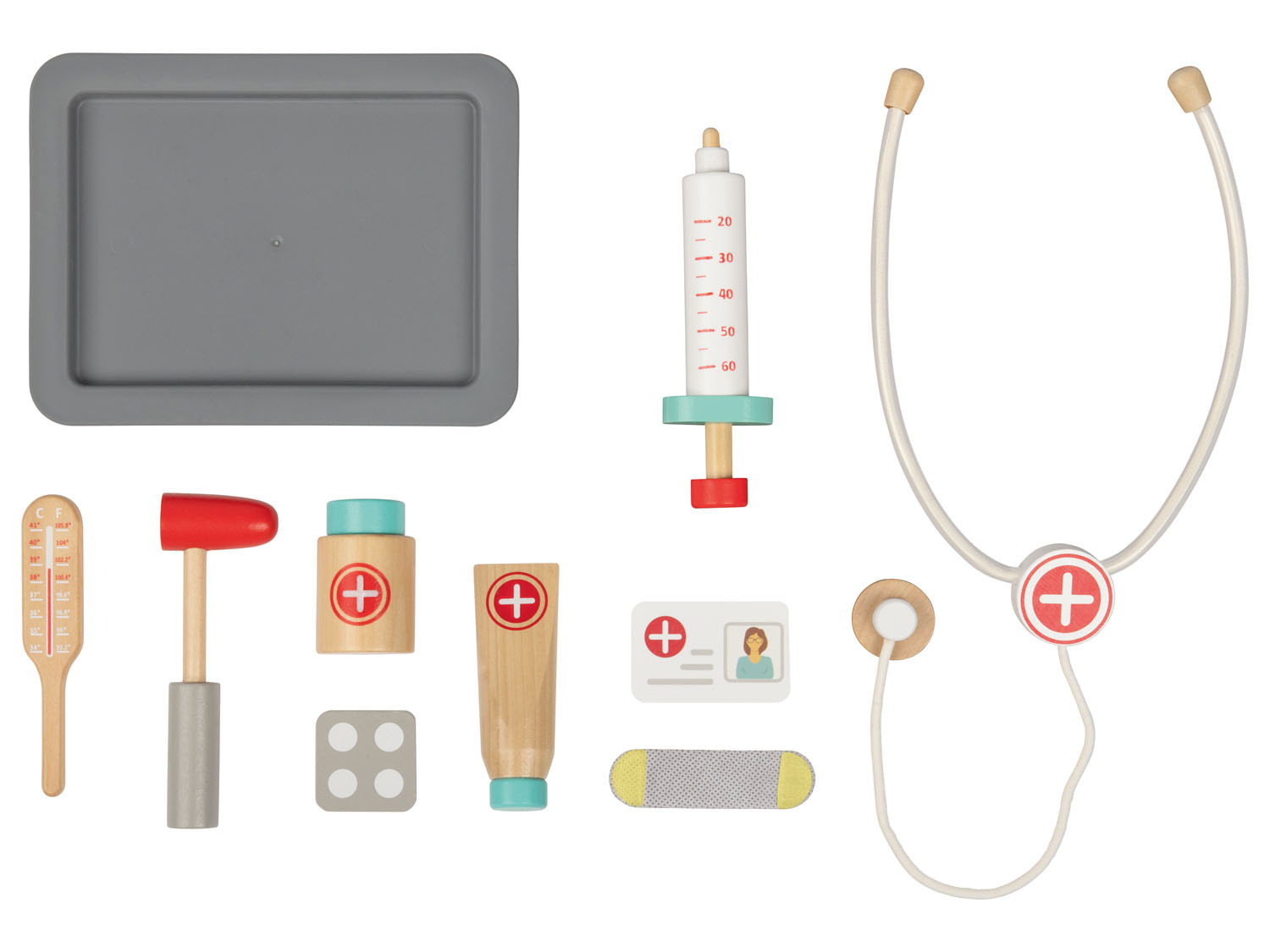 Arztpraxis, mit Blutdruckmonitor Holz Playtive und Was…