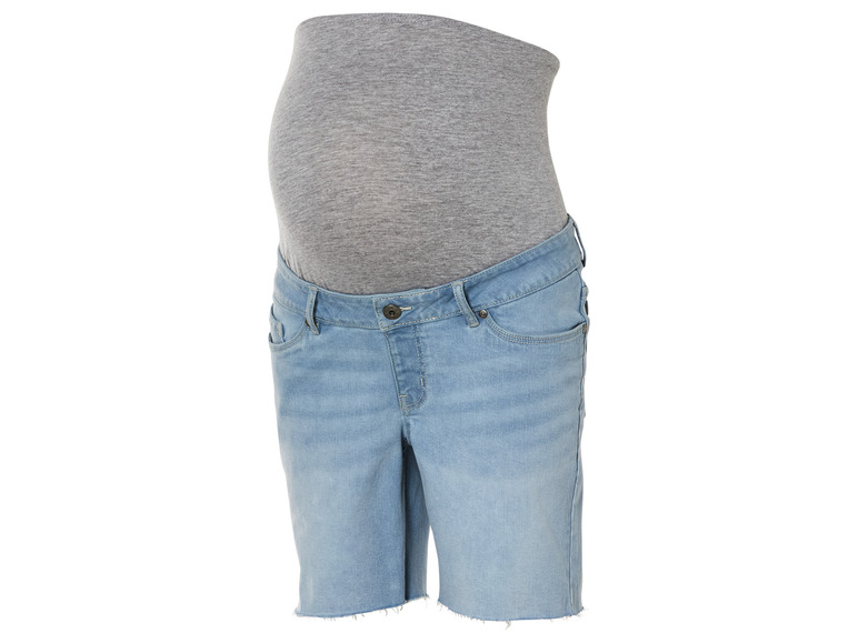 Gehe zu Vollbildansicht: esmara® Damen Umstands-Jeansshorts mit hohem Baumwollanteil - Bild 2