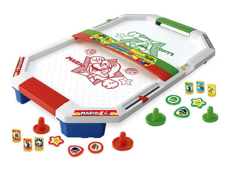 zwei Spielmodi »Air Games Super Hockey«, Mario mit Tischspiel
