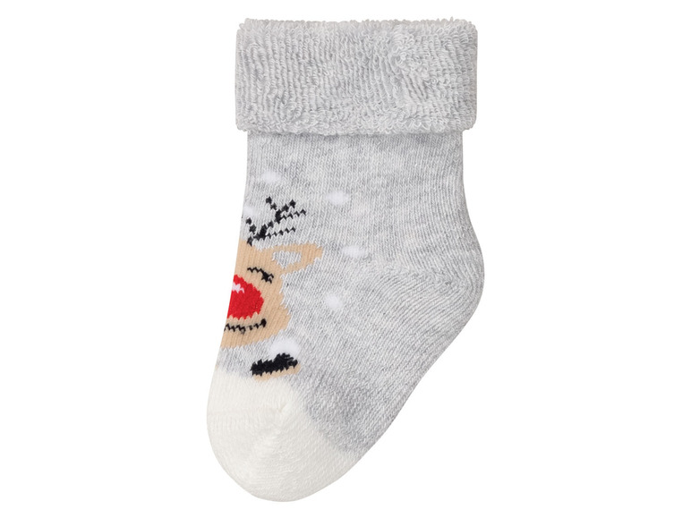 Gehe zu Vollbildansicht: lupilu® Baby Socken, 3 Paar, mit lustigem Weihnachtsmotiv - Bild 14