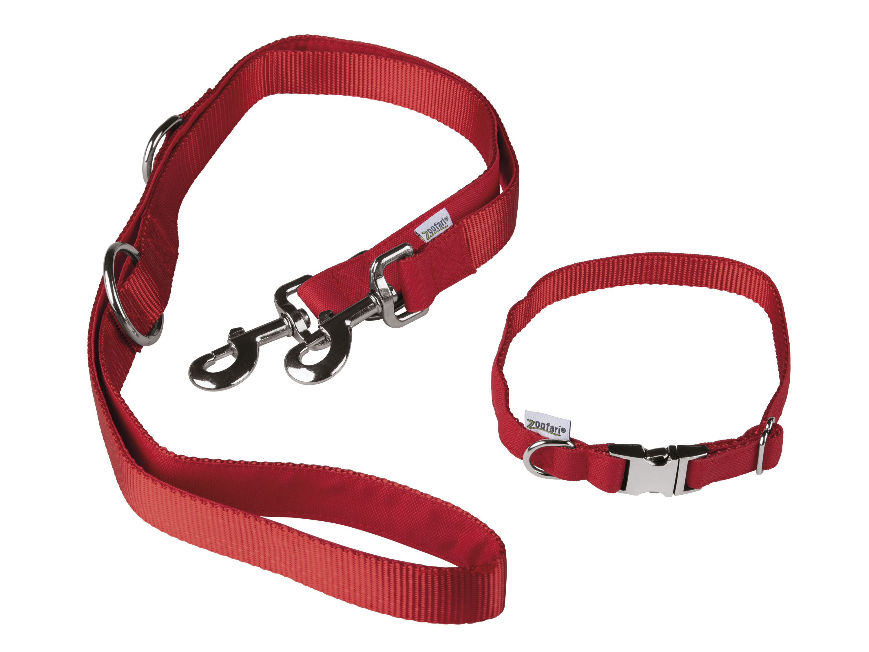 zoofari® Set Hundehalsband und Hundeleine (S, rot) S