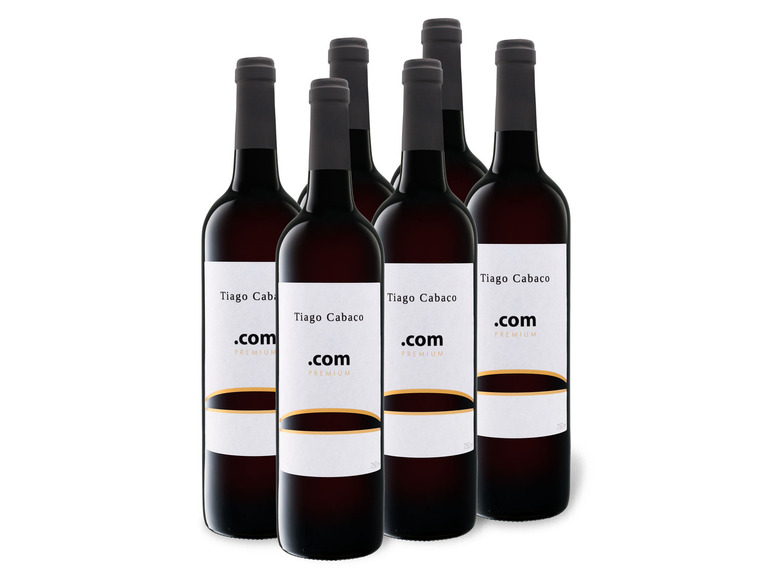 Premium 0,75-l-Flasche Weinpaket Tiago .com 6 Rotwein Vinho Alentejo, Regional Cabaço x