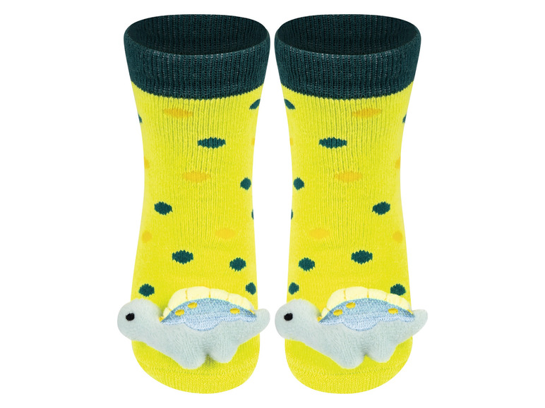 Gehe zu Vollbildansicht: Soxo Baby Rassel-Socken mit verschiedenen Mustern - Bild 11