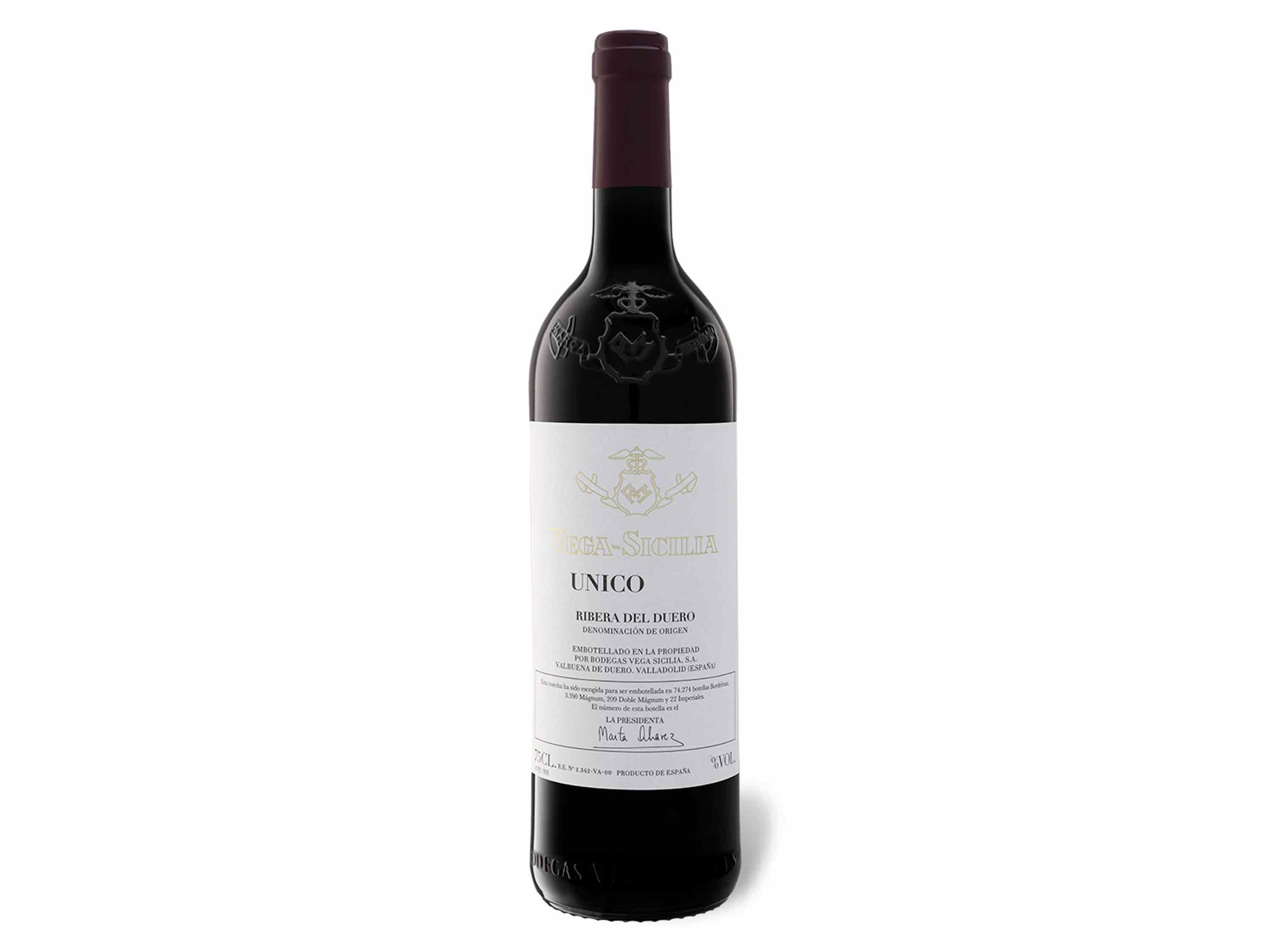 Vega Sicilia Unico Ribera del Duero DO trocken, Rotwein 2012 Wein & Spirituosen Lidl DE