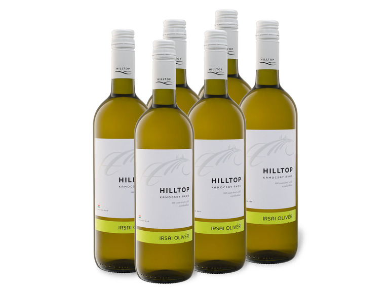 6 x Weißwein trocken, 0,75-l-Flasche Irsai Weinpaket Hilltop PGI Olivér