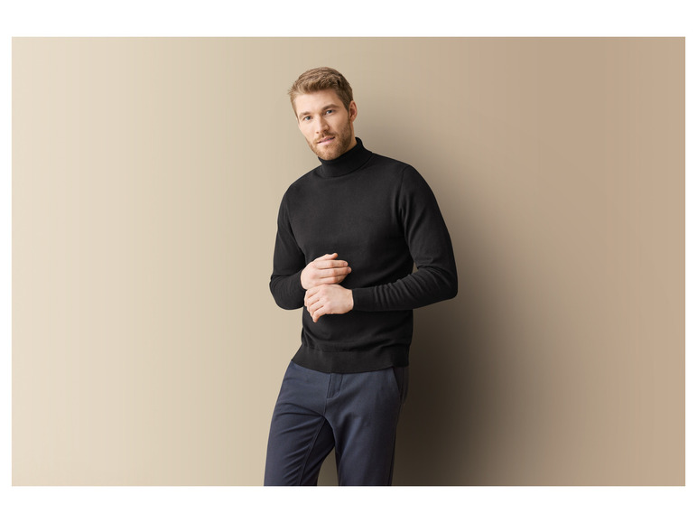 Gehe zu Vollbildansicht: LIVERGY® Herren Rollkragenpullover, mit hohem Baumwollanteil - Bild 9