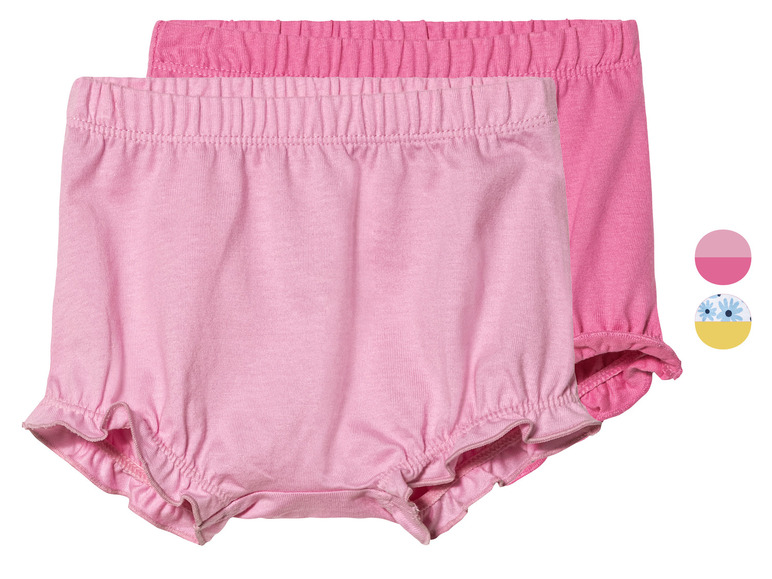 Gehe zu Vollbildansicht: lupilu® Baby Shorts, 2 Stück, reine Baumwolle - Bild 1