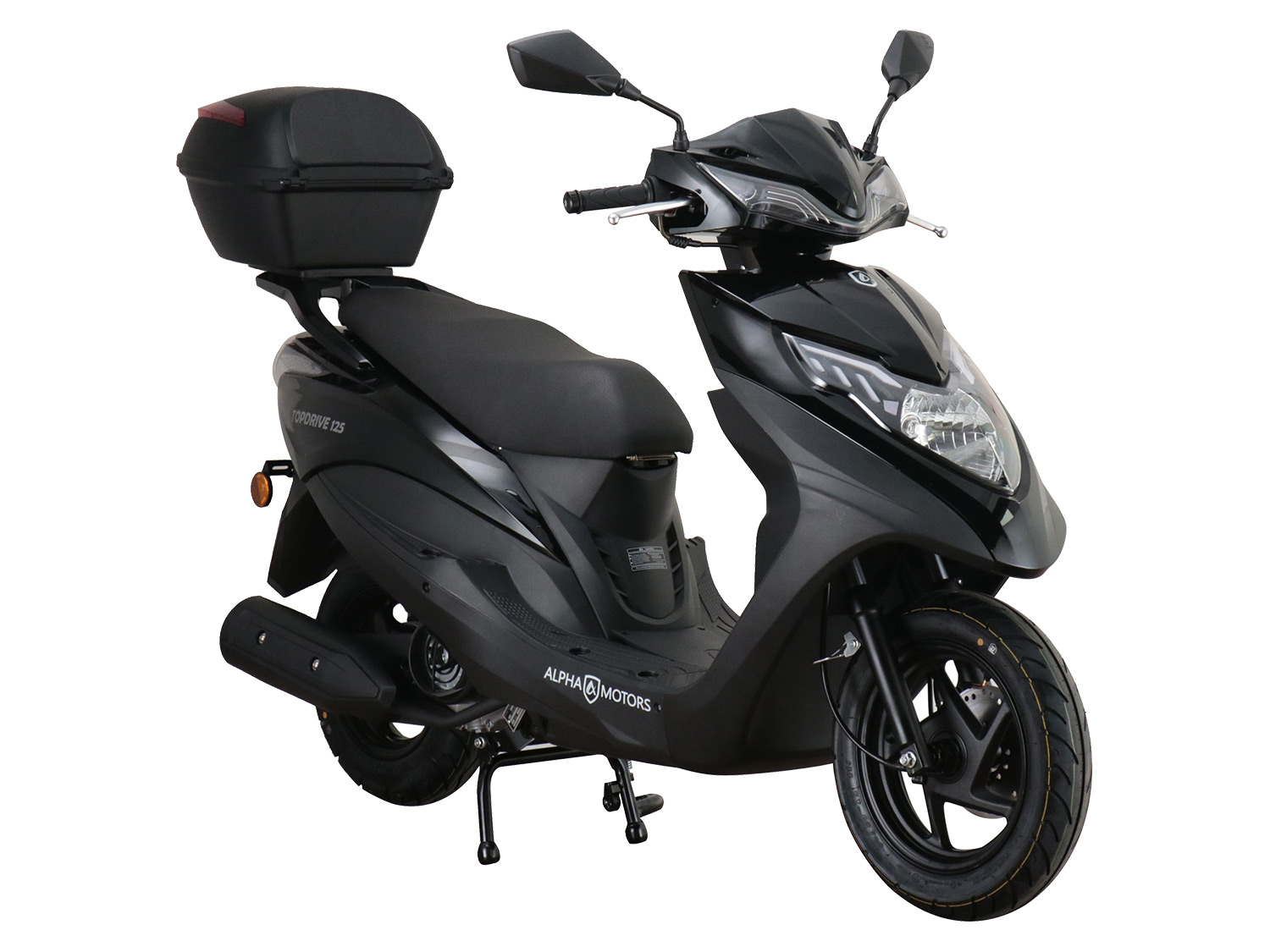 Alpha Motors Motorroller Topdrive 125 ccm 85 km/h EURO 5 schwarz inkl. Topcase