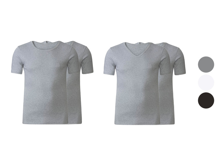 Gehe zu Vollbildansicht: LIVERGY® Herren Feinripp-Unterhemden, 2 Stück - Bild 1