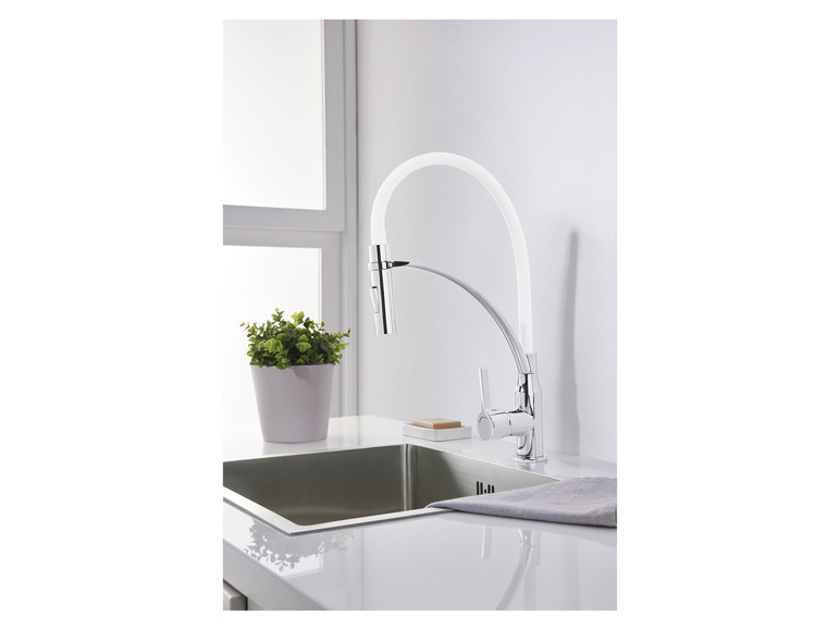 Gehe zu Vollbildansicht: LIVARNO home Küchenarmatur mit Spiralfeder / Gummischlauch - Bild 4