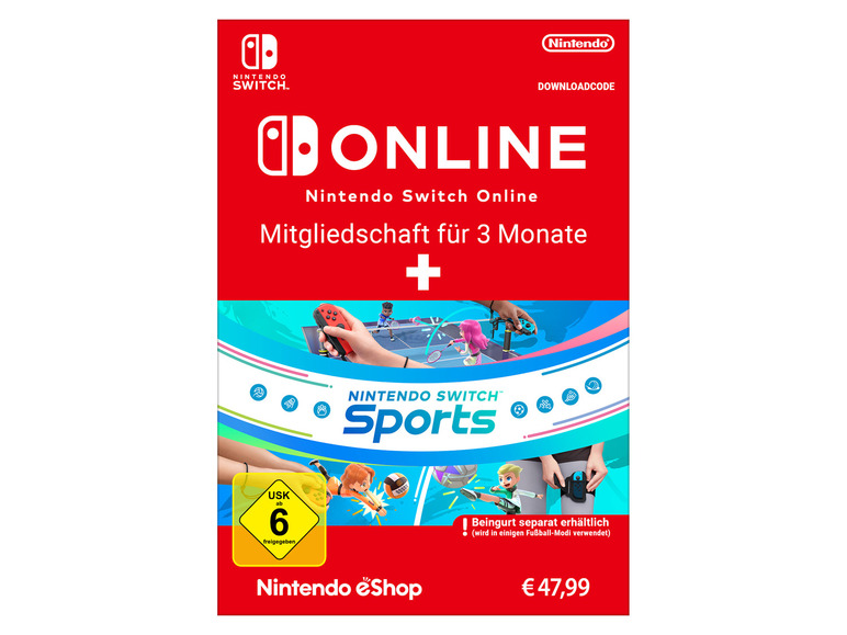 Online-Mitgliedschaft Switch Nintendo Switch Monate Nintendo + Sports 3