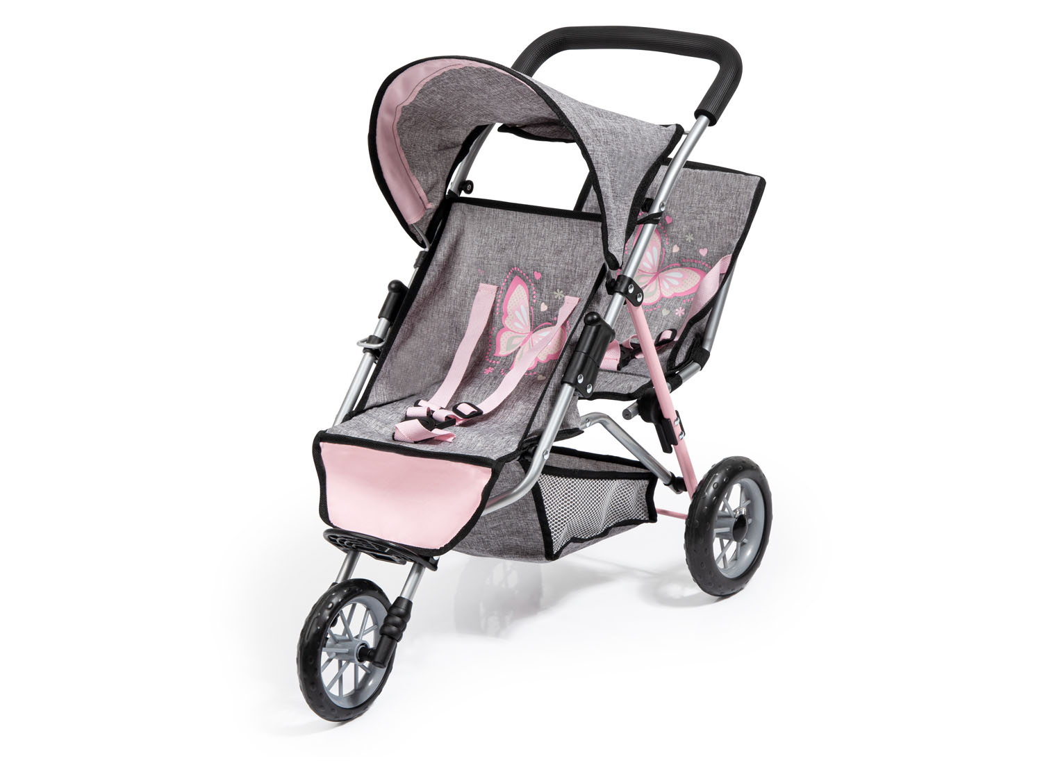 Bayer Design Zwillings-Jogger Duo (grau/rosa)