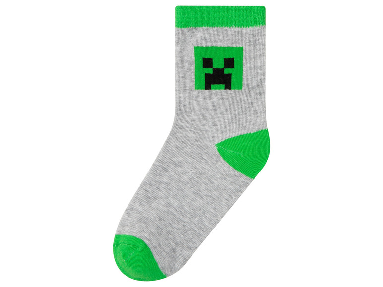 Gehe zu Vollbildansicht: Minecraft Kinder Socken, 3 Paar, weiche Baumwollmischung - Bild 16