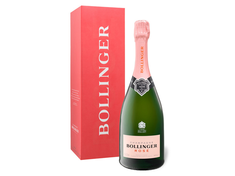 Bollinger Rosé brut Geschenkbox, mit Champagner
