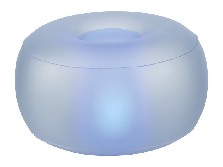 Aufblasbarer LIVARNO home Einzelfarben 16 LED-Sitzpouf,