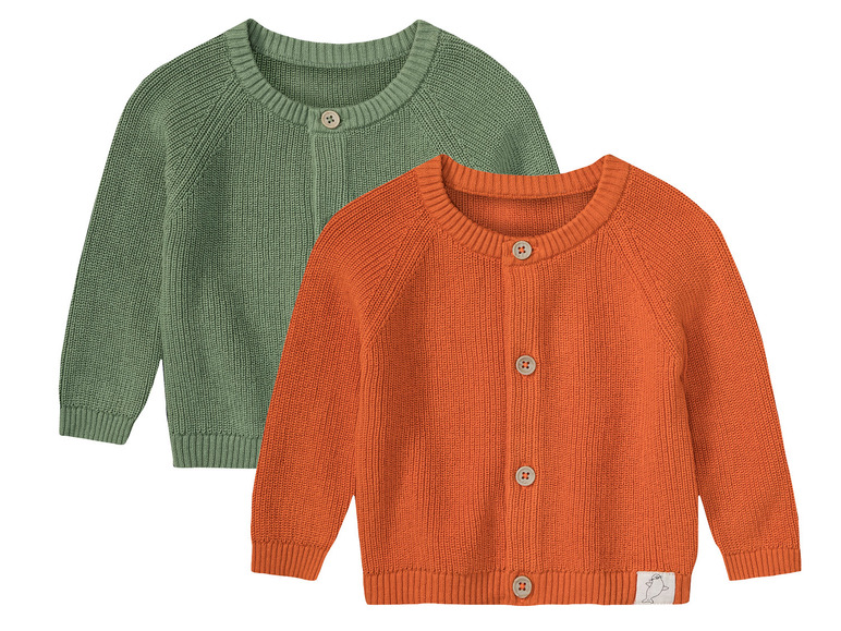 Gehe zu Vollbildansicht: lupilu® Baby Cardigan, 2 Stück, aus reiner Bio-Baumwolle - Bild 8