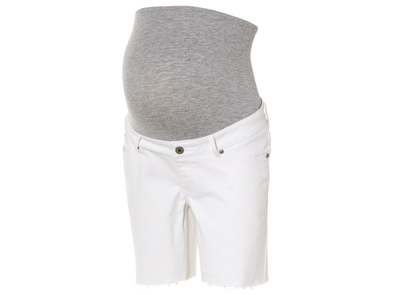 Gehe zu Vollbildansicht: esmara® Damen Umstands-Jeansshorts mit hohem Baumwollanteil - Bild 4