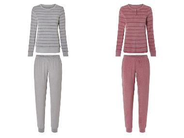 esmara® Damen Frottee-Pyjama, lang, mit Baumwolle