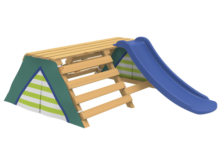 Rutsche, Playtive Kletter-Netz und Tipi, mit aus Echtholz
