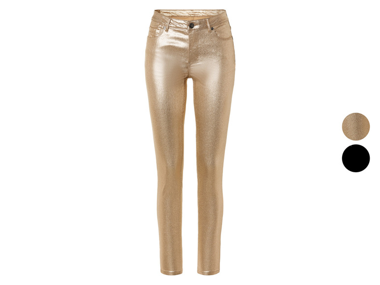 Gehe zu Vollbildansicht: esmara® Damen Jeans, Skinny Fit, mit Metallic-Beschichtung - Bild 1