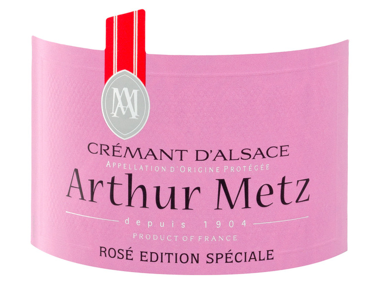d\'Alsace Schaumwein Rosé Arthur Edition brut, Metz AOP Spéciale Crémant