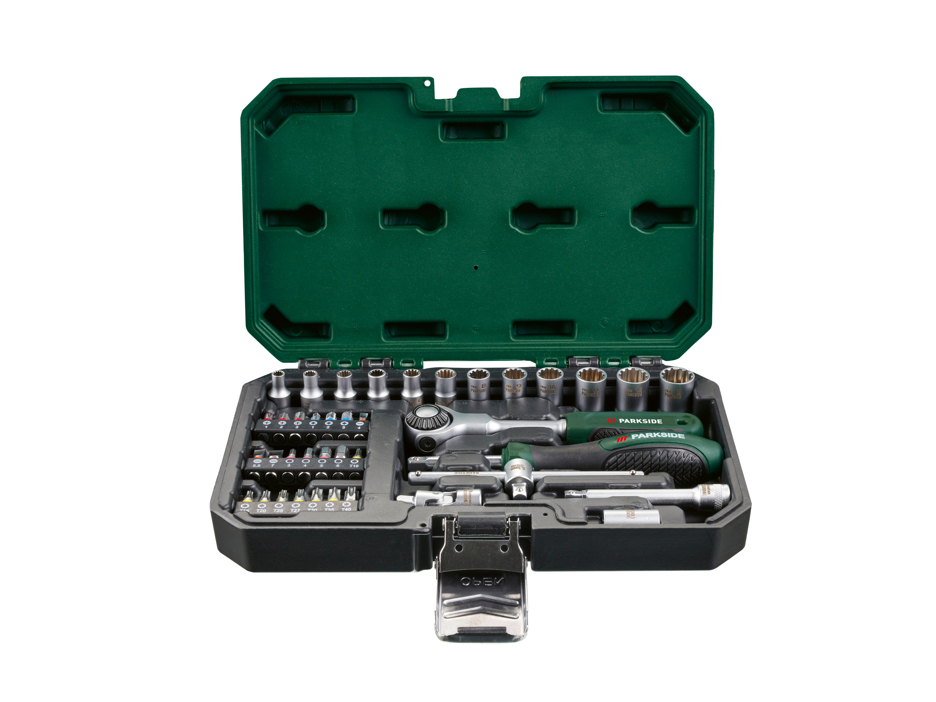 PARKSIDE® Ratschen-Set rotierend (Roto Ratschenset 39 tlg.)