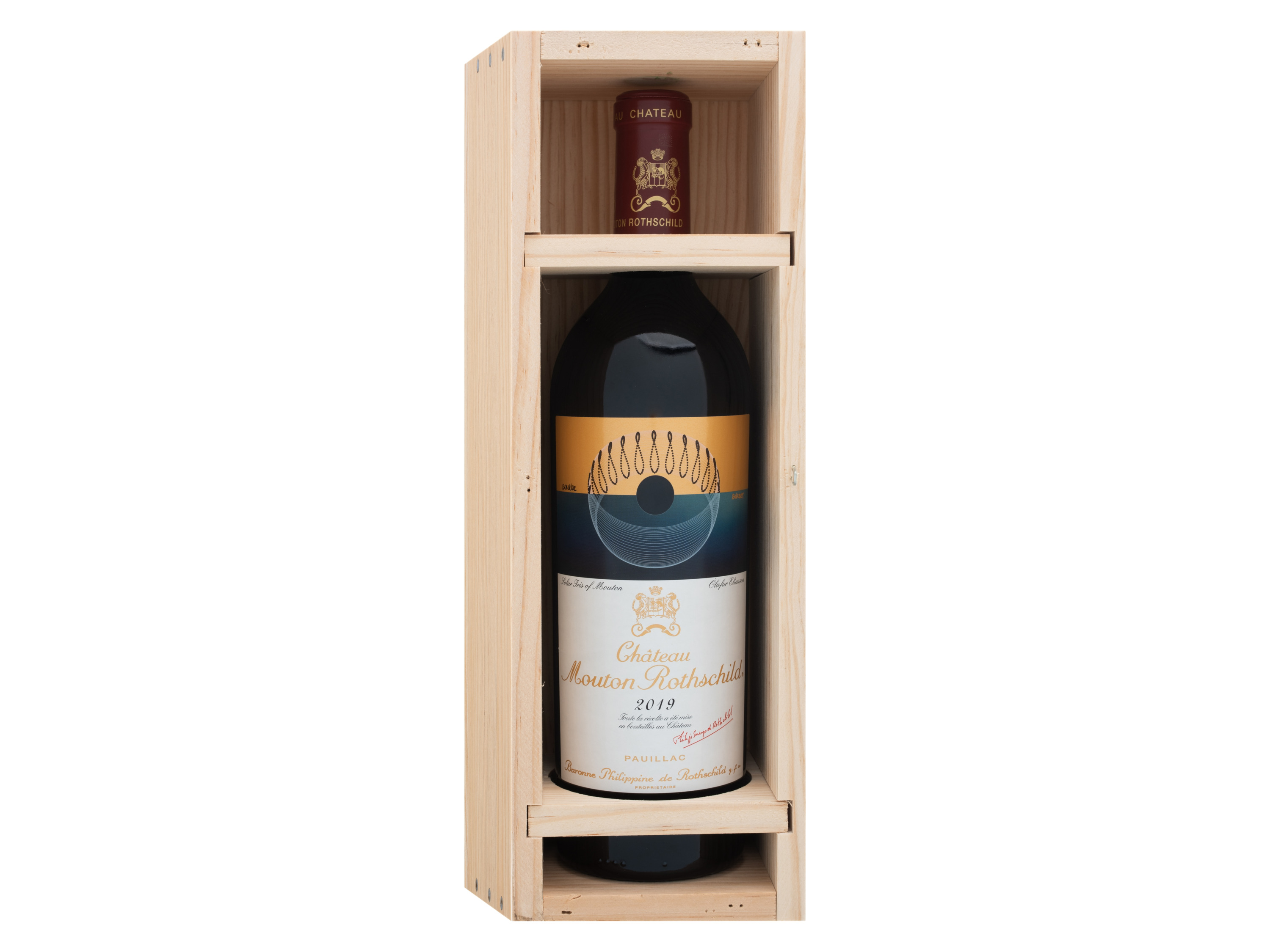 Château Mouton Rothschild Pauillac 1er Grand Cru Classé trocken, Rotwein 2019 - Original-Holzkiste