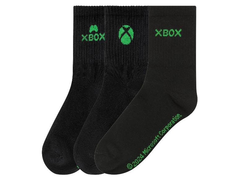 Gehe zu Vollbildansicht: PLAYSTATION / XBOX Kinder Socken, 3 Paar, mit Baumwolle - Bild 2