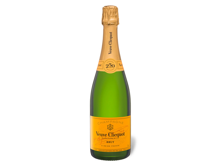 Veuve Champagner Label Clicquot brut, Yellow
