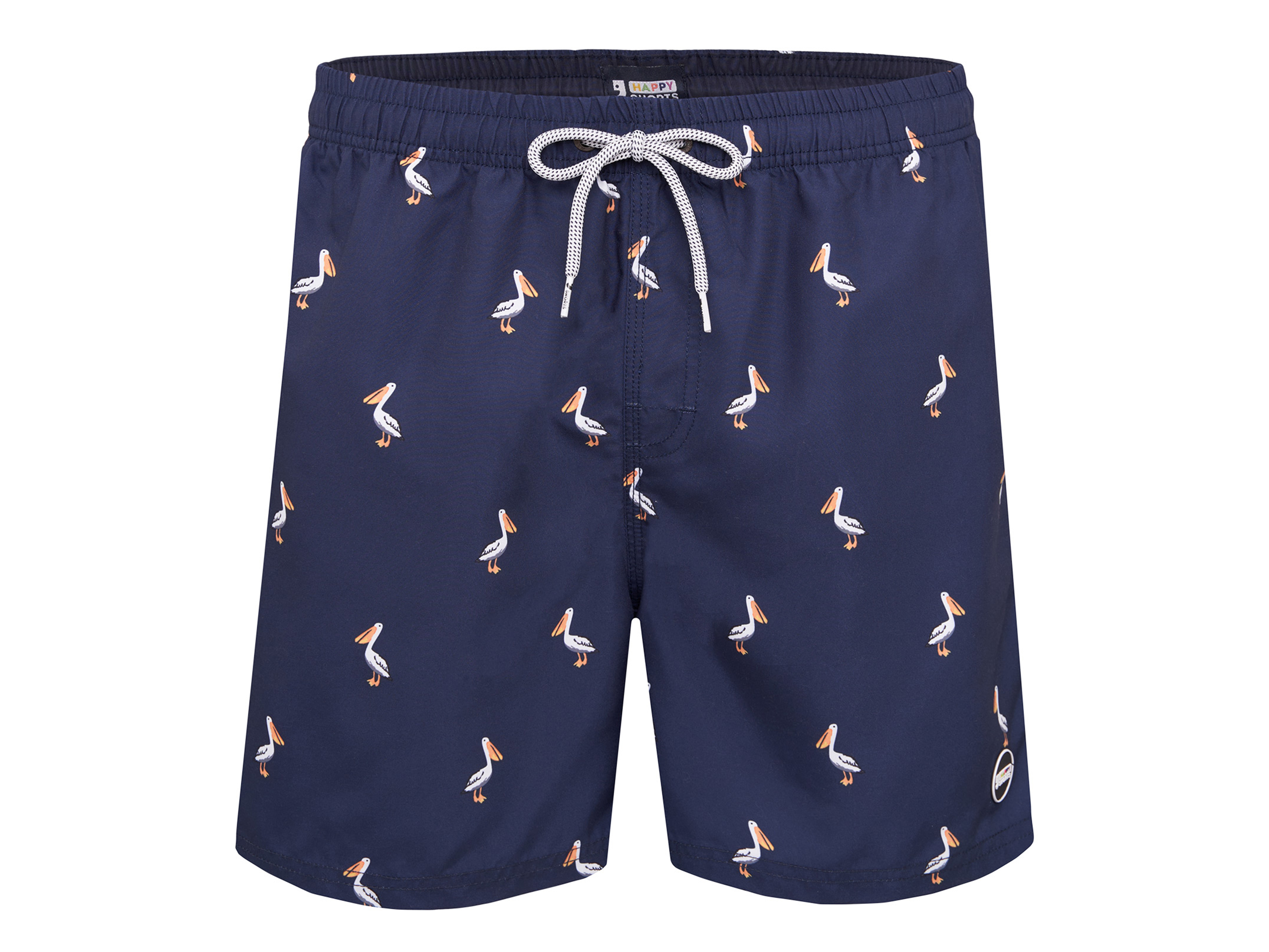 Happy Shorts Herren Badeshorts (Pelikan, L) L