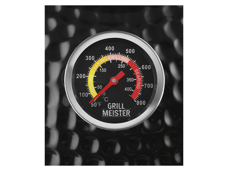 GRILLMEISTER integriertes Keramikgrill, Thermometer