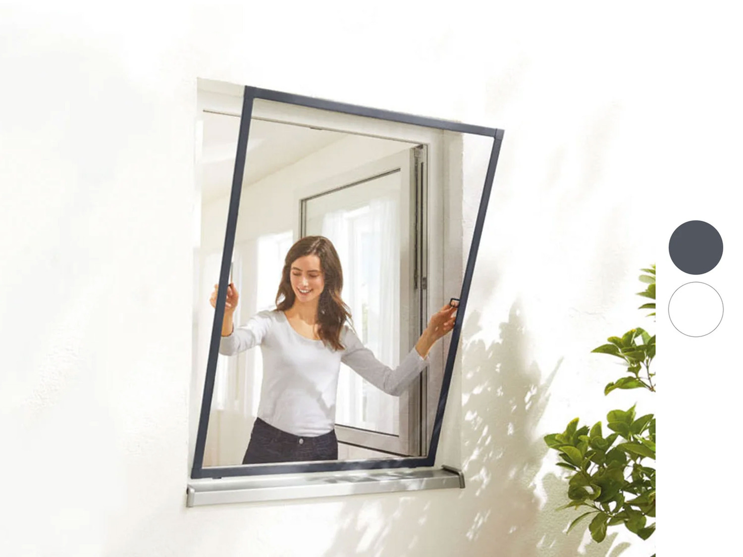 100 120 x LIVARNO cm Fenster-Insektenschutz Alu-Rahmen home