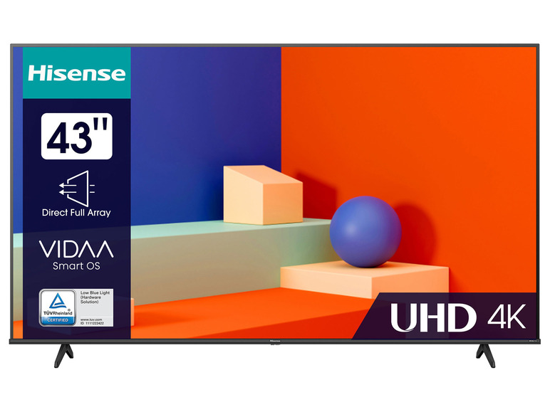 Gehe zu Vollbildansicht: Hisense Fernseher »A6K« 4K UHD, Smart TV, HDR, Dolby Vision, Triple Tuner DVB-C/S/S2/T/T2, WiFi, Bluetooth, Alexa Built-In, Hotel Mode - Bild 1