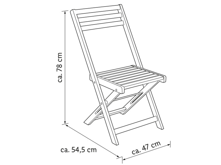 Gehe zu Vollbildansicht: LIVARNO home Akazie Klappstuhl »Sevilla«, witterungsbeständig - Bild 6