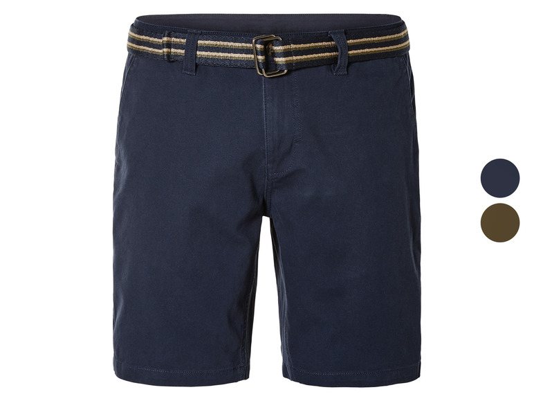 LIVERGY® Herren Shorts mit abnehmbarem Gürtel